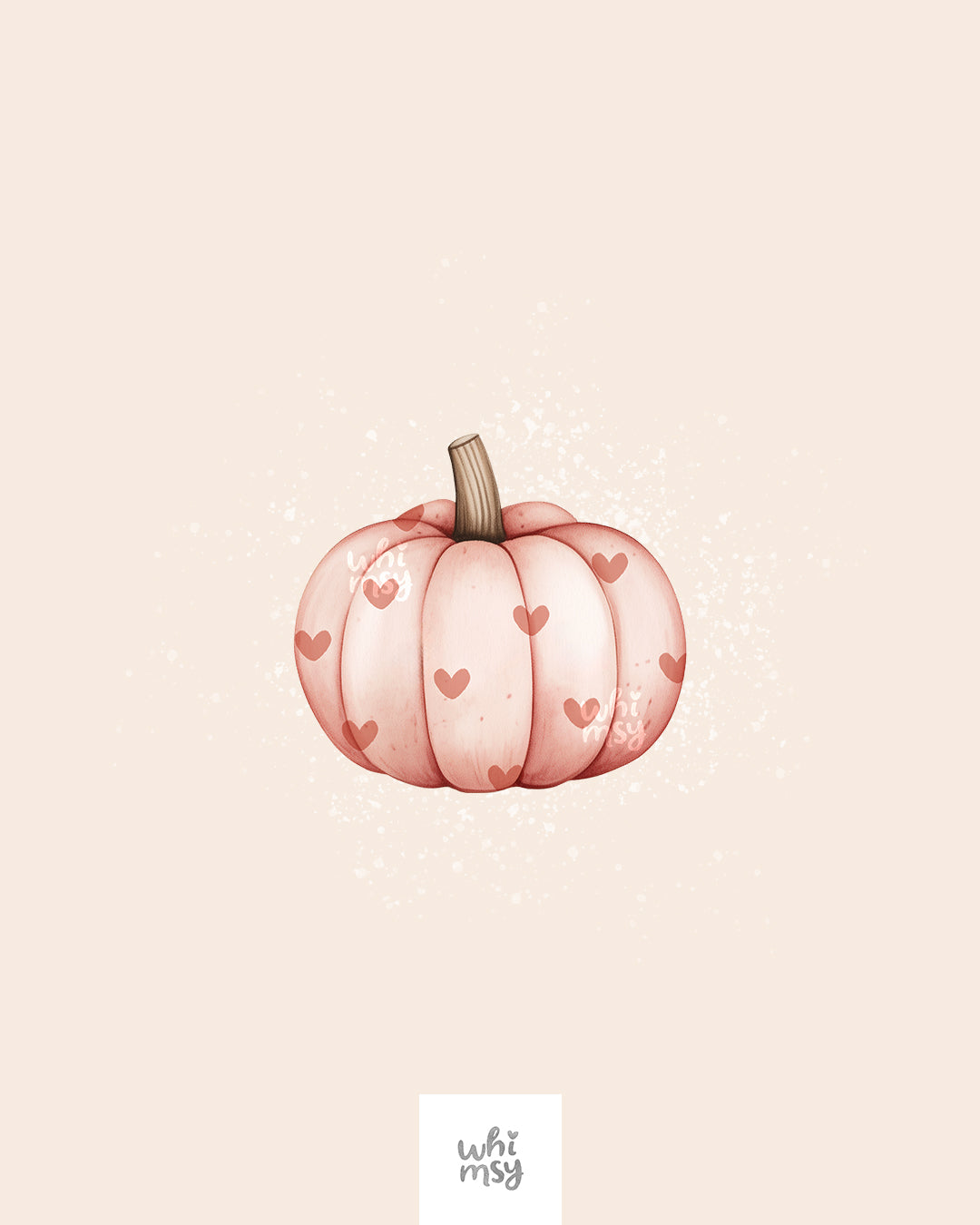 Pumpkin Clipart Set – Autumn Pumpkins with Hearts, Flowers & Polka Dots