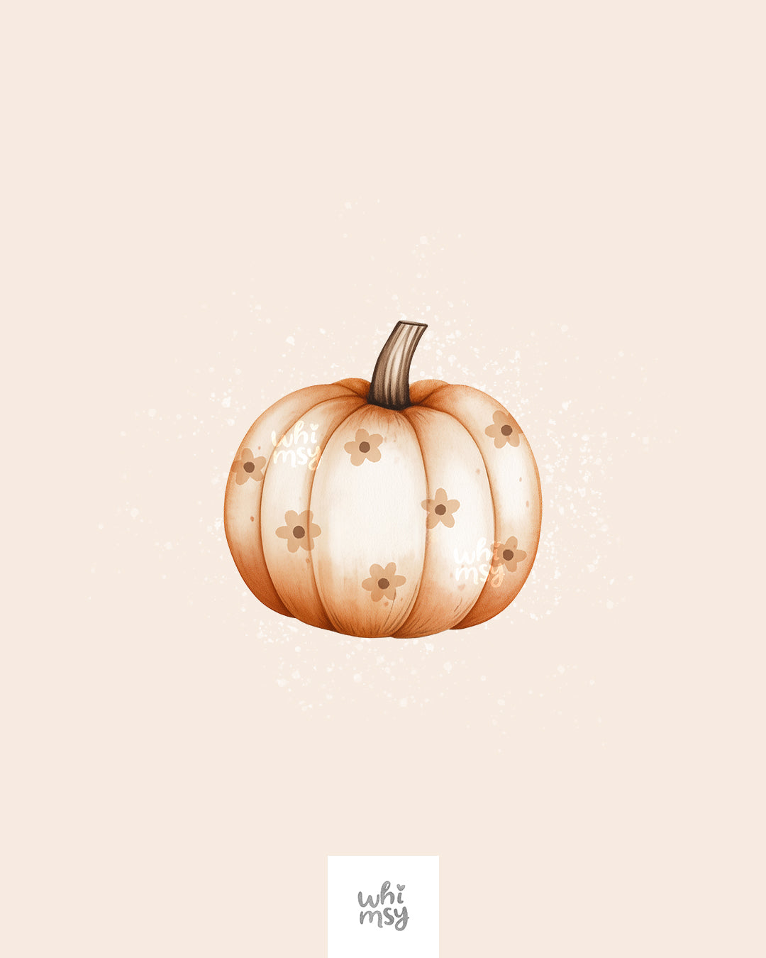 Pumpkin Clipart Set – Autumn Pumpkins with Hearts, Flowers & Polka Dots
