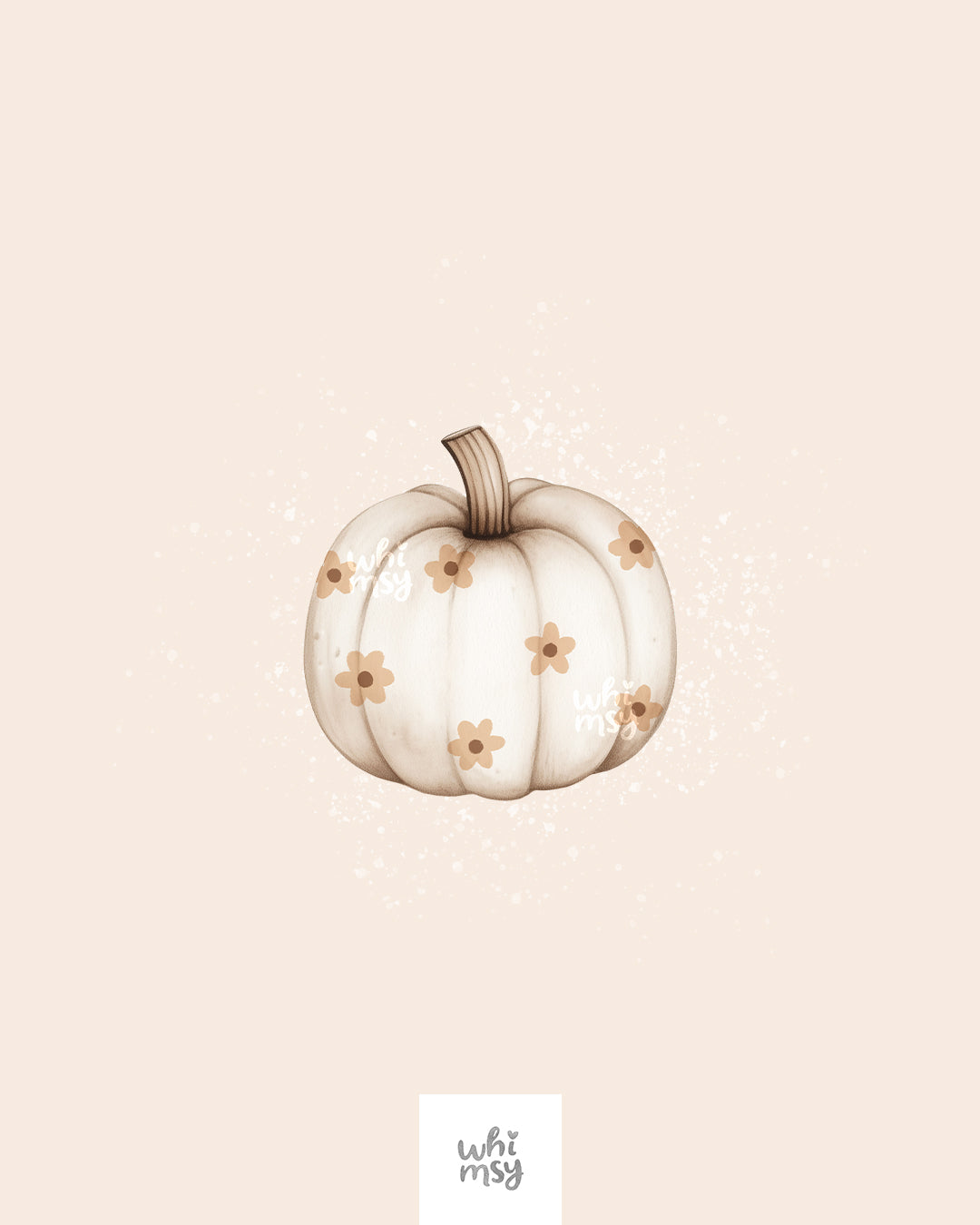 Pumpkin Clipart Set – Autumn Pumpkins with Hearts, Flowers & Polka Dots