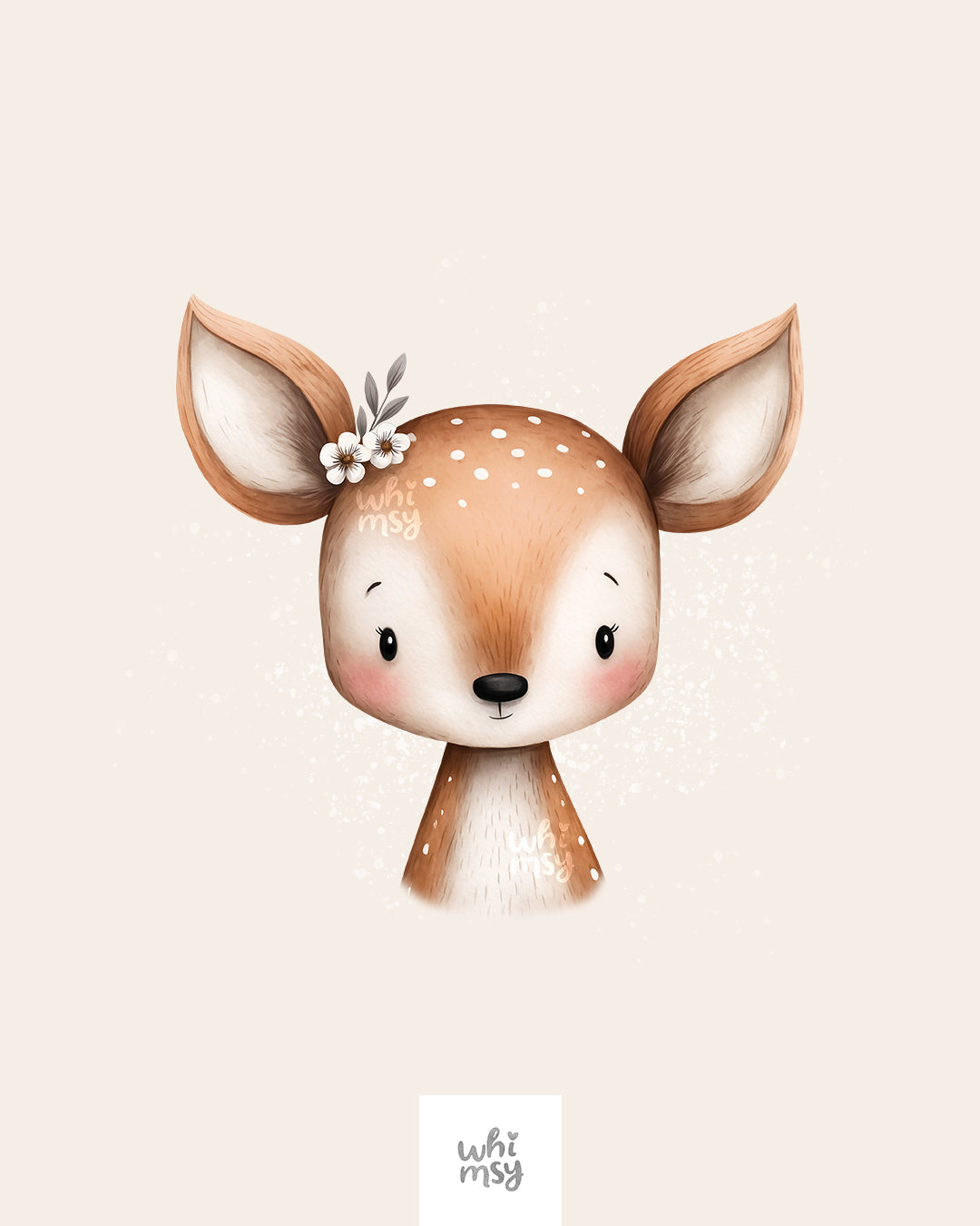 Cute Baby Deer Clipart – Woodland Animal Illustration