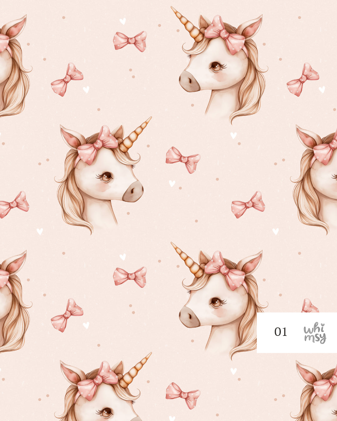 Sweet unicorn non-exclusive seamless pattern