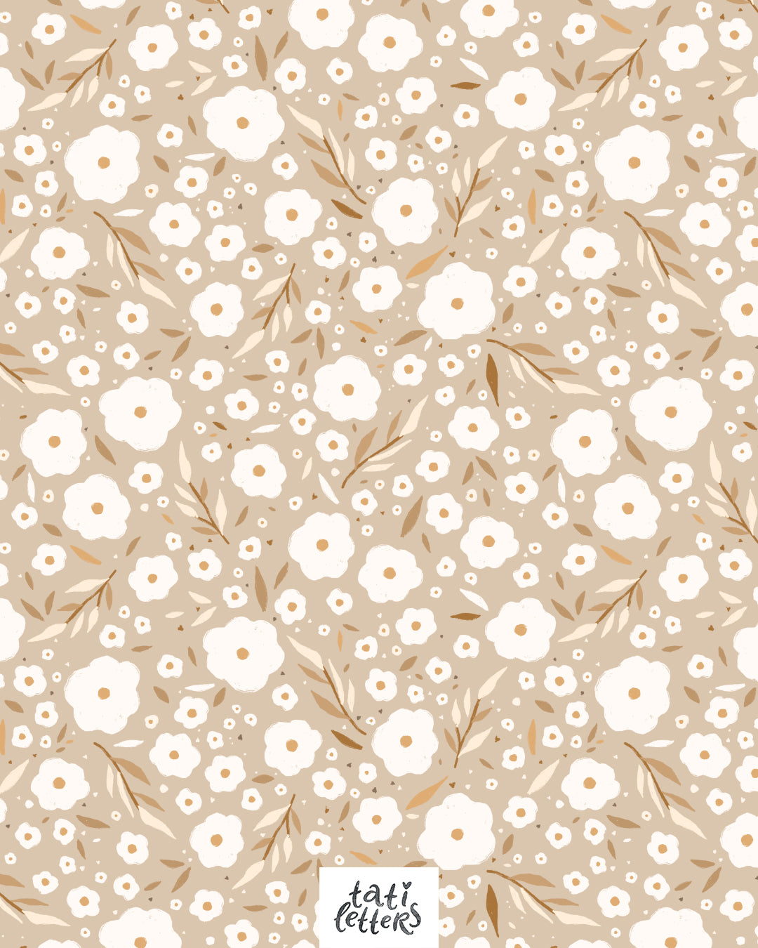 Tiny flowers non-exclusive seamless pattern tatiletters