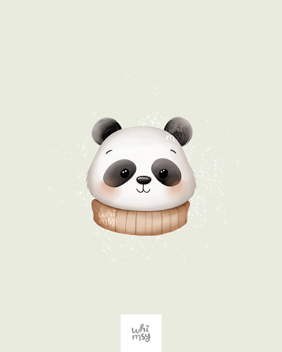 Winter Woodland Animal Heads Clipart Set – Reindeer, Panda, Bear, and Fox