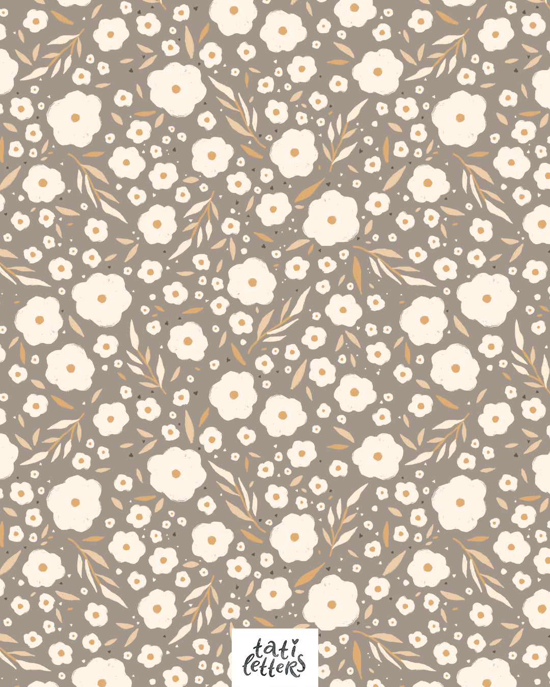 Tiny flowers non-exclusive seamless pattern tatiletters