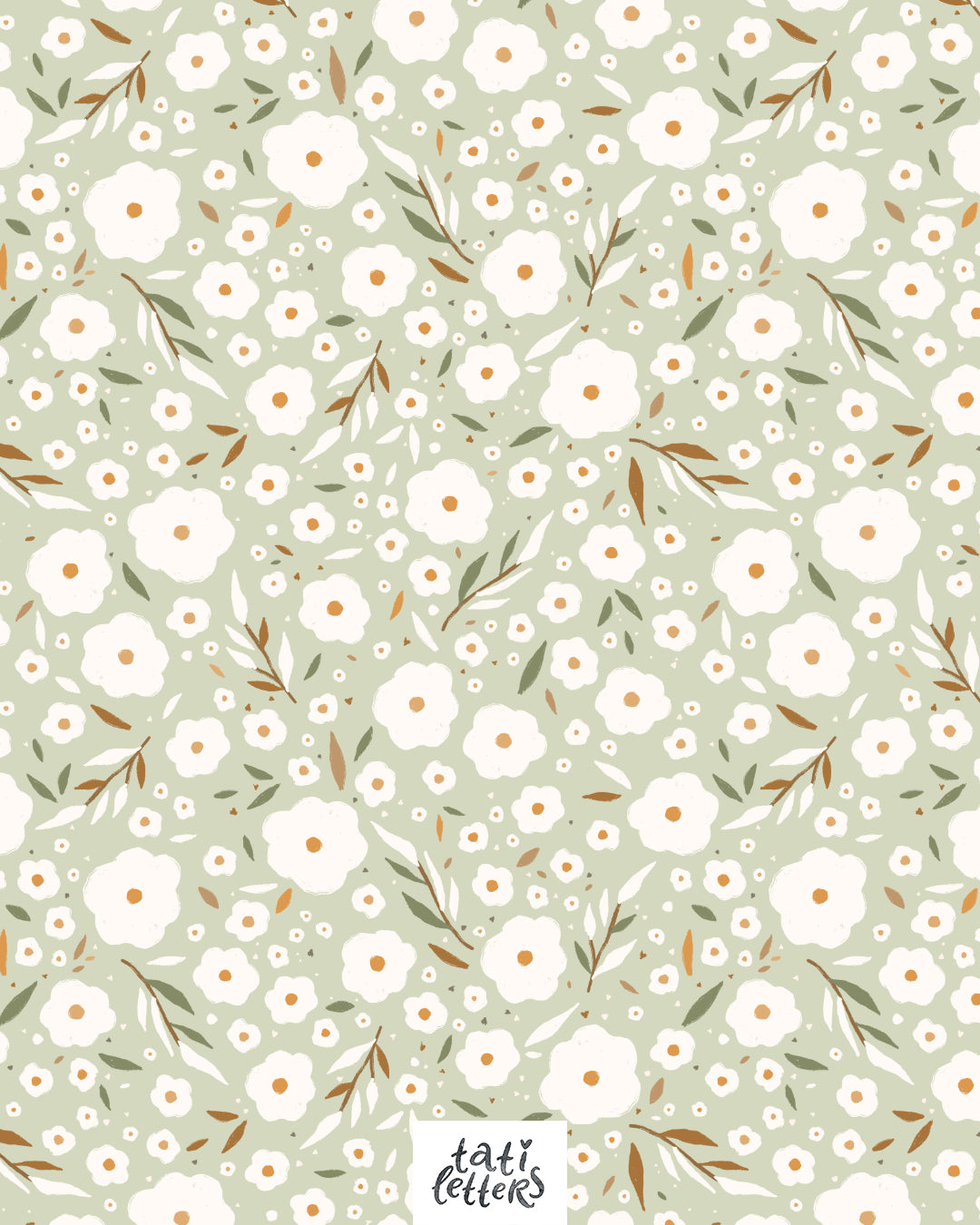 Tiny flowers non-exclusive seamless pattern tatiletters