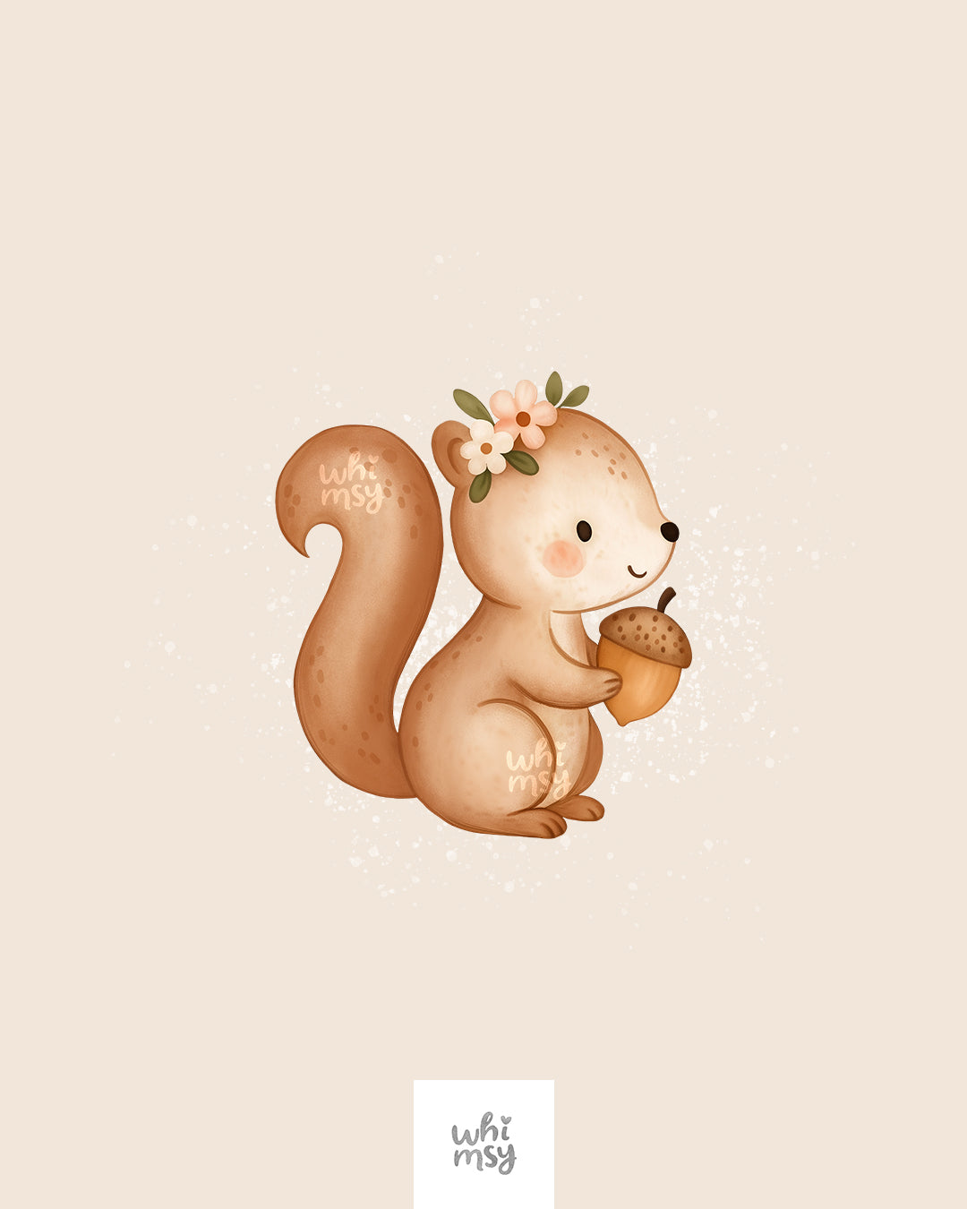 Cute Squirrel Clipart – Woodland Animal Illustration