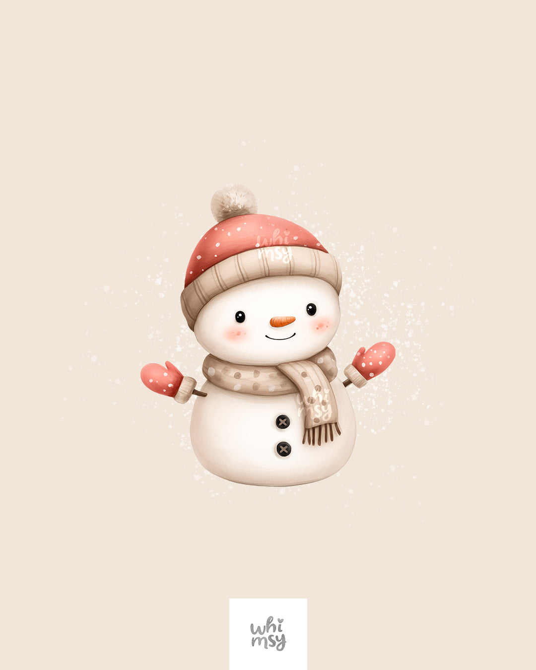 Snowman Clipart – Winter Christmas Illustration