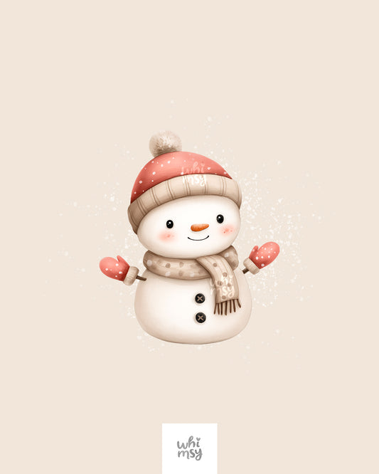 Snowman Clipart – Winter Christmas Illustration