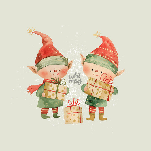 Christmas elf PNG clipart set