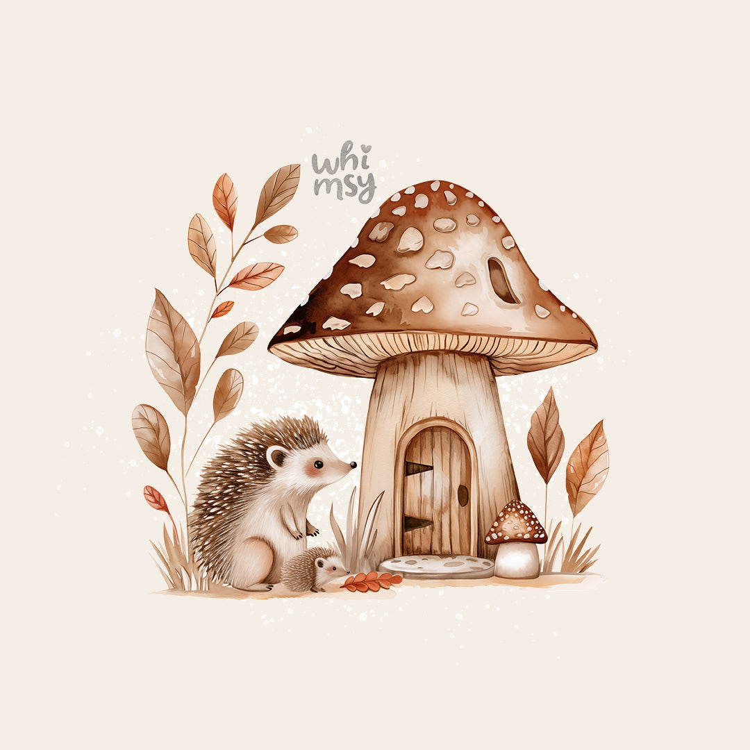 Fairy mushroom PNG clipart set