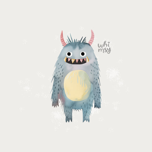 Happy monster PNG clipart set