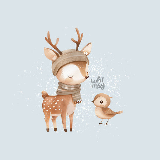 Christmas deer PNG clipart set