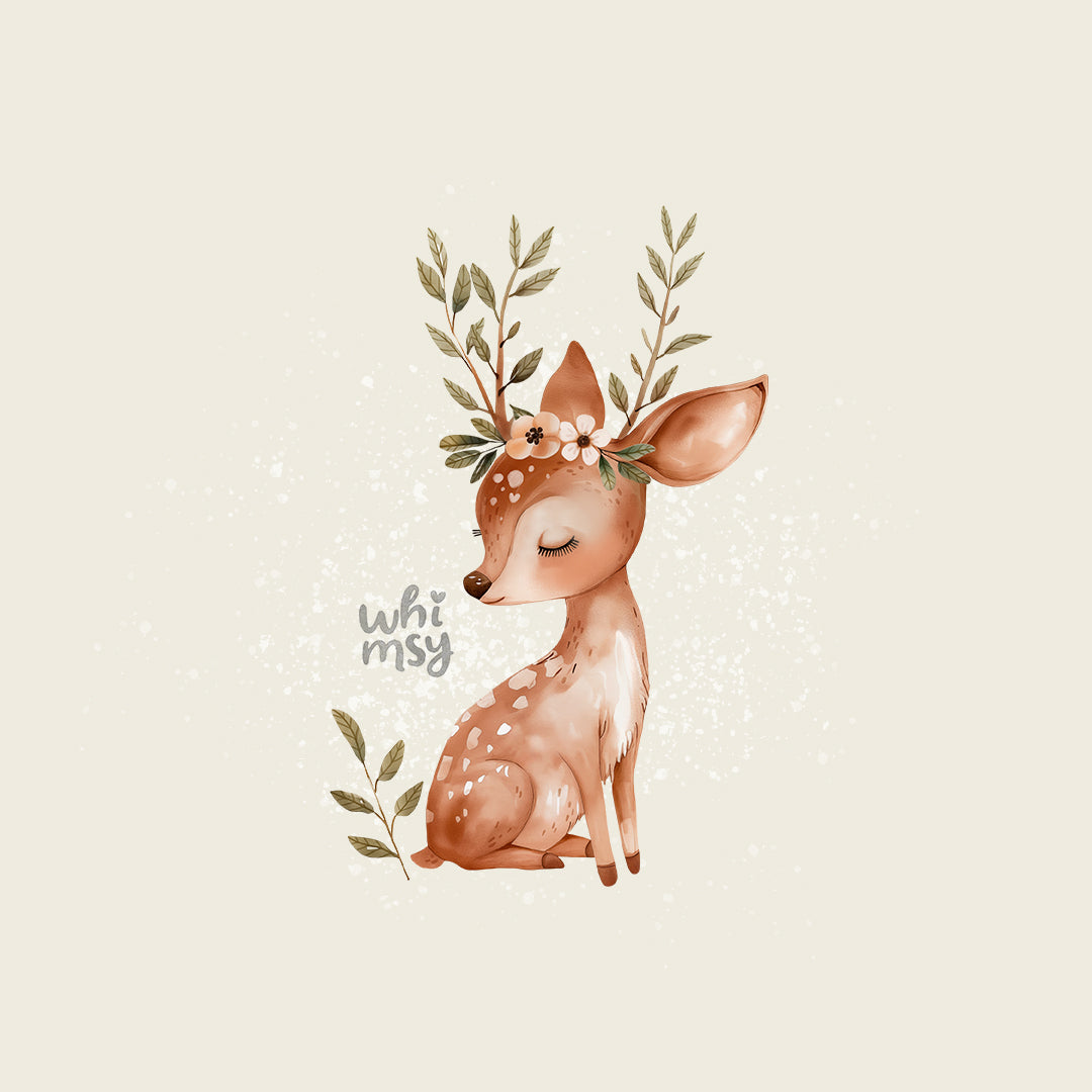 Woodland deer PNG clipart set