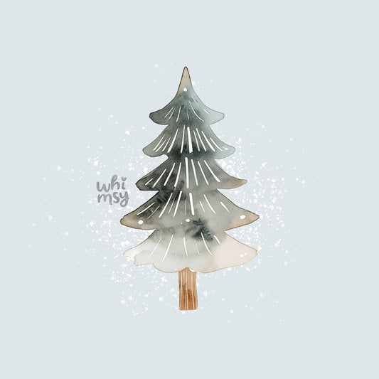 Winter tree PNG clipart set