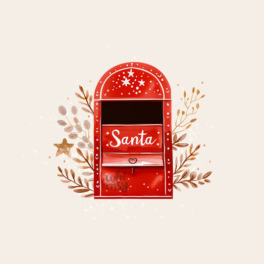 Santa mailbox PNG clipart set