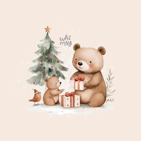 Christmas bear PNG clipart set