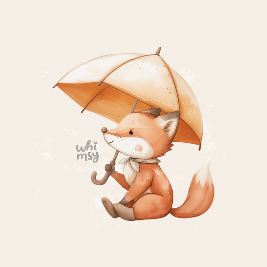 Autumn fox PNG clipart