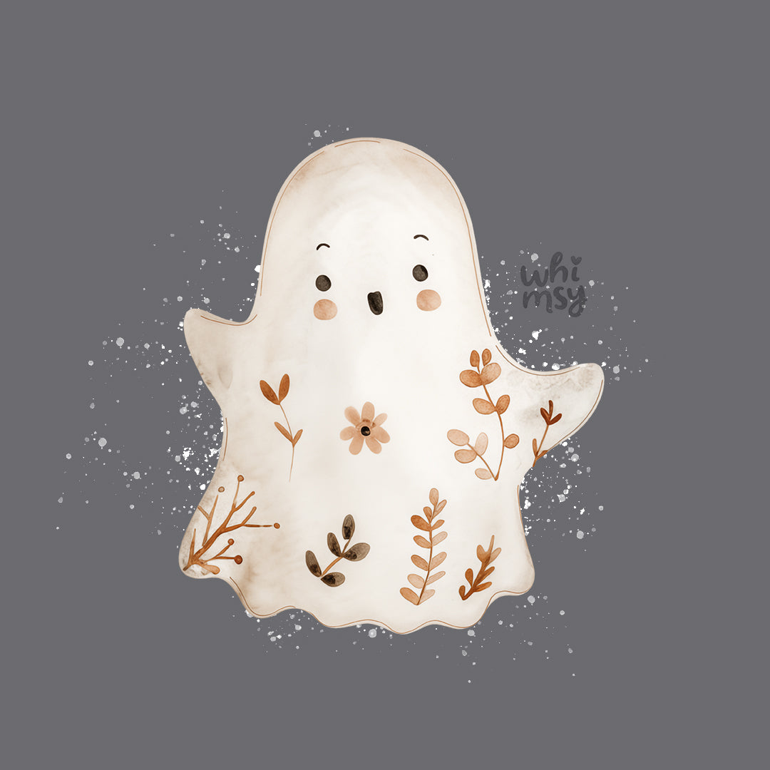 Floral ghost PNG clipart