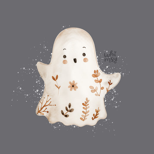 Floral ghost PNG clipart