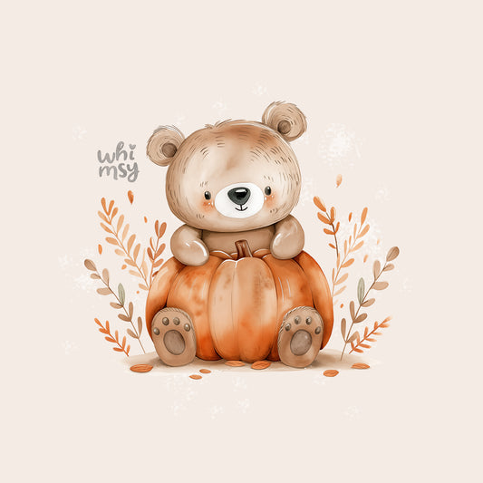 Pumpkin bear clipart