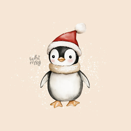 Winter Penguin PNG clipart set