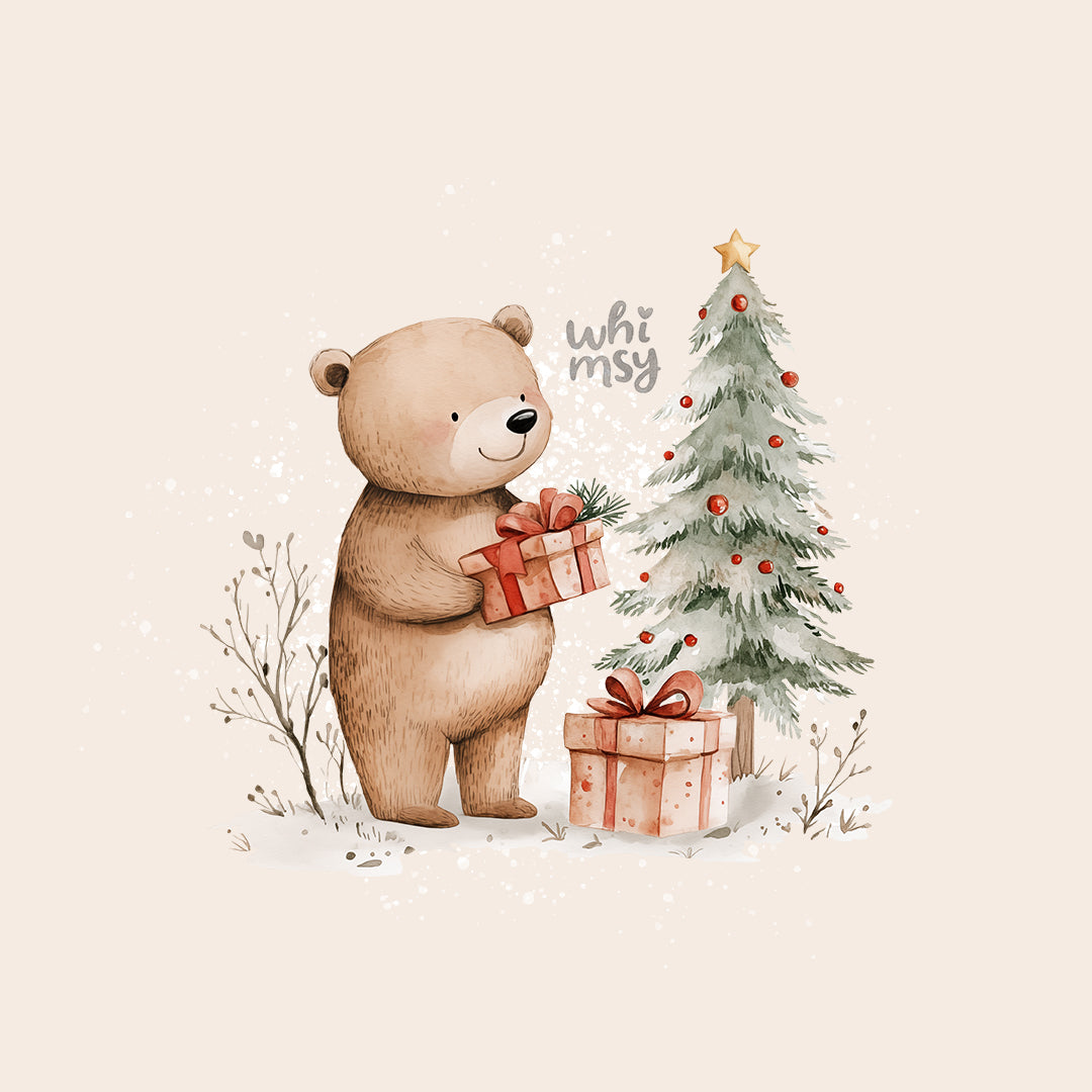 Christmas bear PNG clipart set