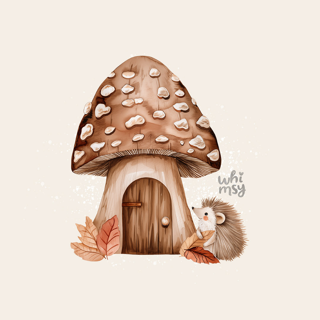 Fairy mushroom PNG clipart set