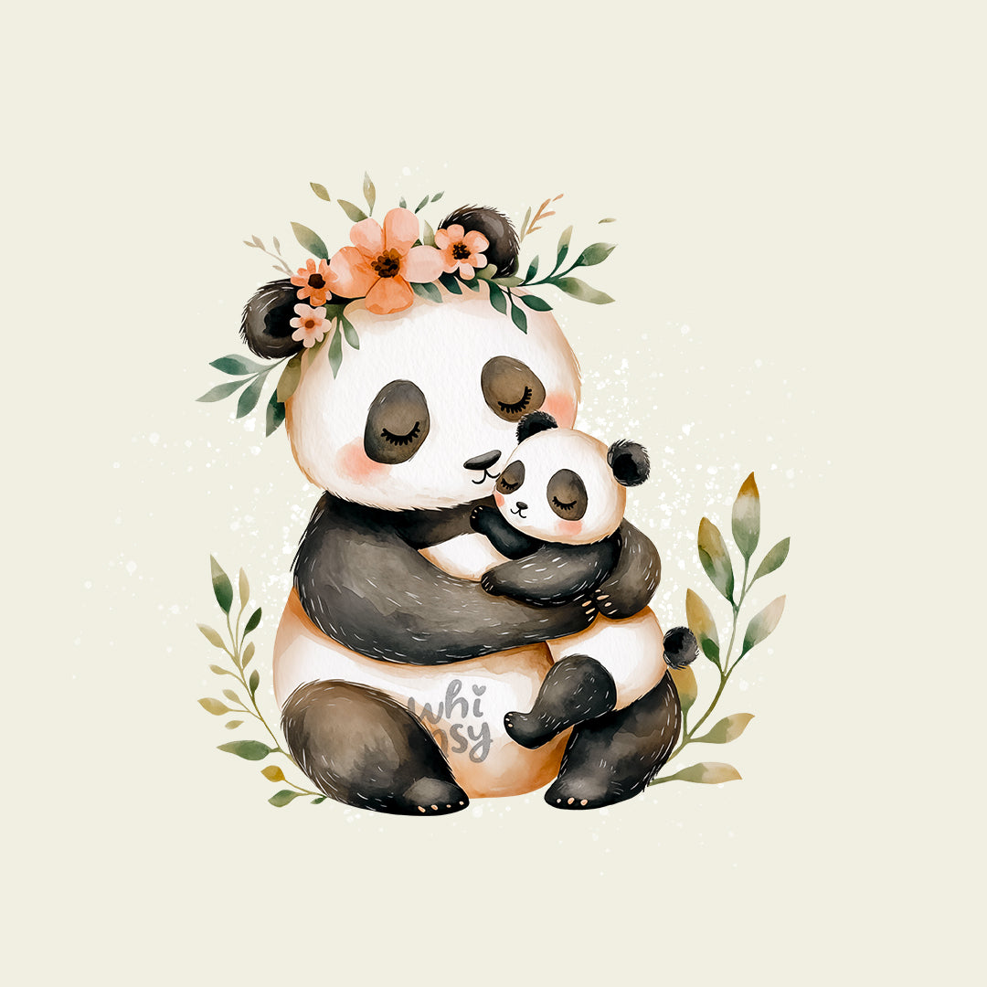 Mom panda PNG clipart