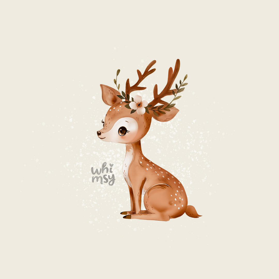 Woodland deer PNG clipart set