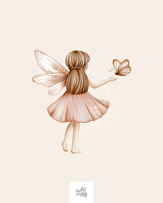 Fairy Girls Clipart Set – Whimsical Fairies with Butterflies