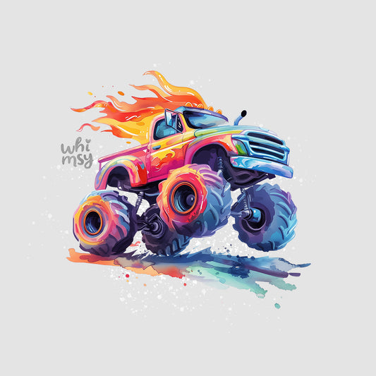 Monster truck PNG clipart set