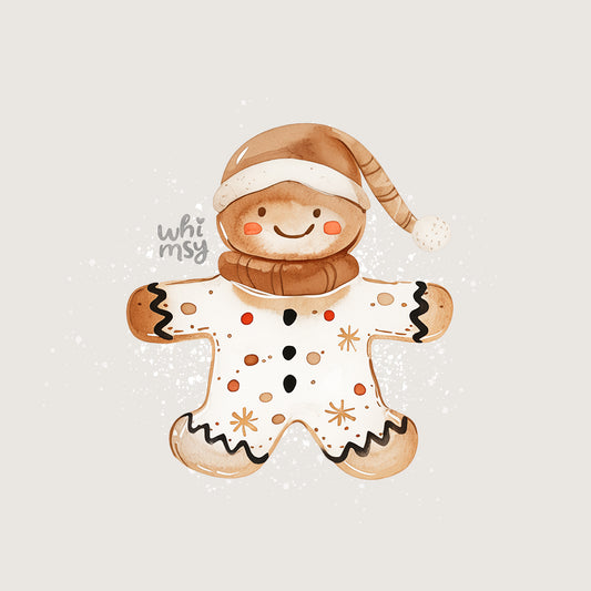 Gingerbread man PNG clipart set