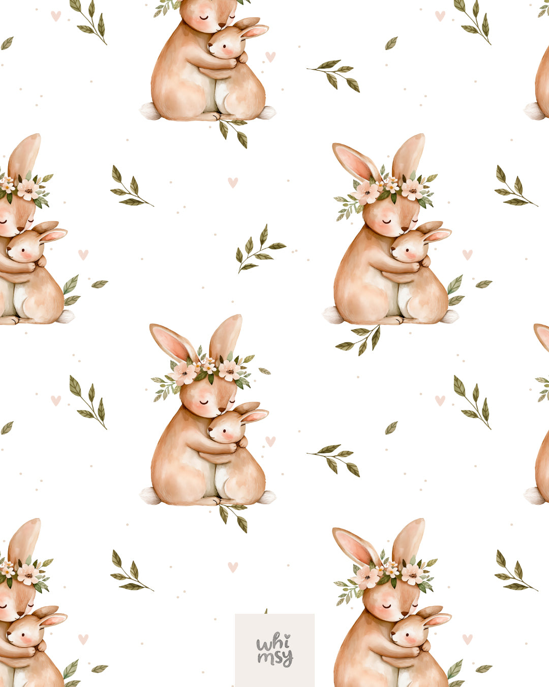 Bunny non-exclusive seamless pattern