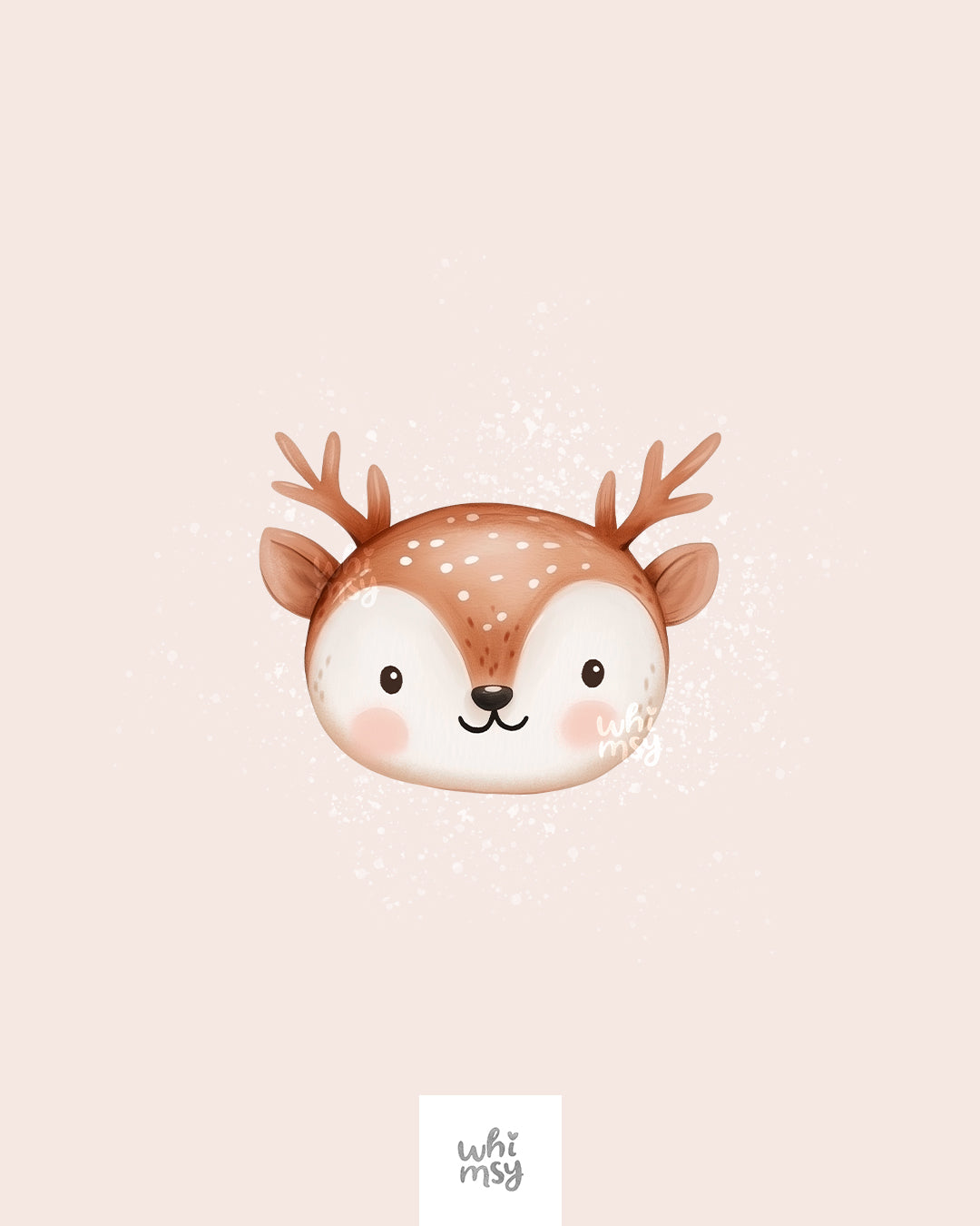 Woodland Animal Faces Clipart Set – Raccoon, Fox, Bear, Deer