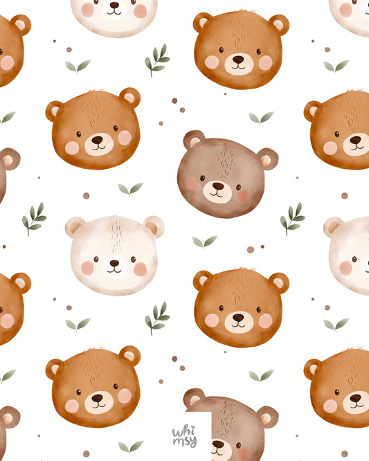 Teddy bear non-exclusive seamless pattern