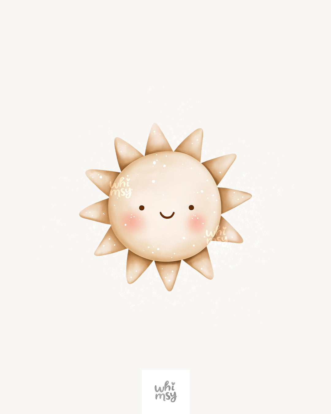 Kawaii sun and rainbow clipart for nursery